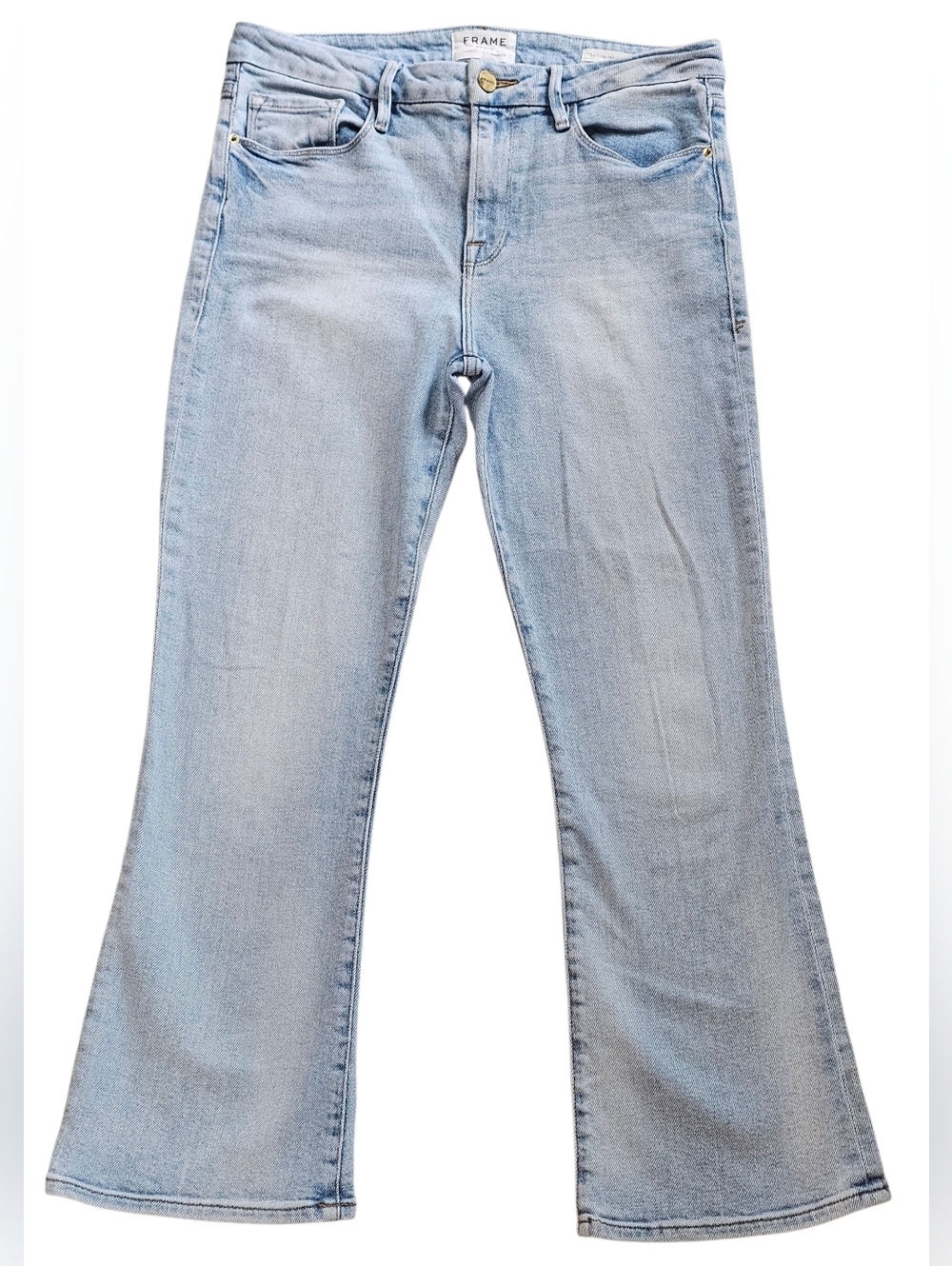 Frame Le Crop Mini Boot, Light Wash Women's Jeans, Size 29